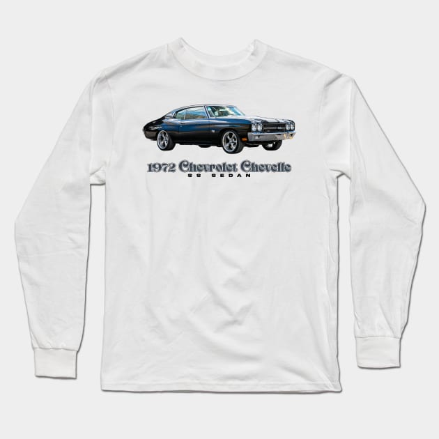 1972 Chevrolet Chevelle SS Sedan Long Sleeve T-Shirt by Gestalt Imagery